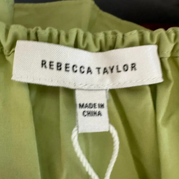 Rebecca‎ Taylor Cotton Poplin Smocked Waist Dress Size M - Picture 10 of 10